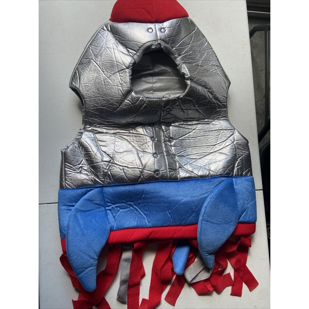 CHILD NASA SPACE ROCKET SILVER BLUE PULLOVER HALLOWEEN COSTUME ONE SIZE FTS MOST